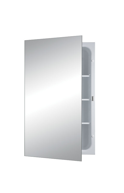 1438 16 X 26 In. 1 Door Focus Frameless Medicine Cabinet With Polished Mirror