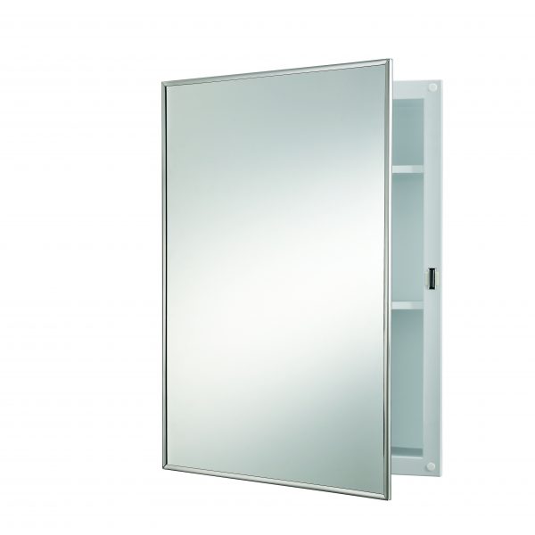 401adj 16 X 20 In. Basic Styleline Recessed Molded Polished Medicine Cabinet With Adjustable Stainless Steel Frame