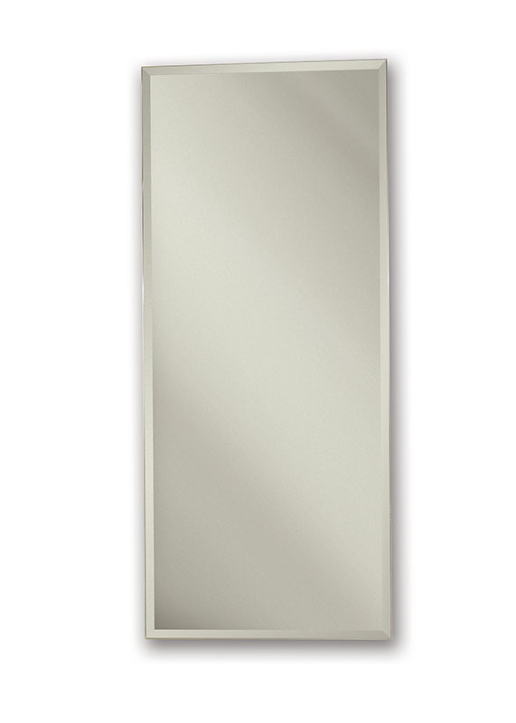 52wh344p 15 X 35 In. 1 Door Metro Classic Frameless Medicine Cabinet With Bevel Edge, Basic White & Steel
