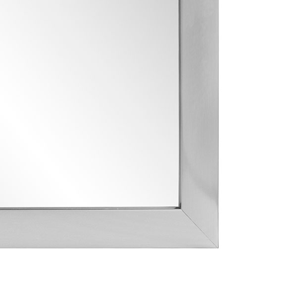 Fm2436cc3snf 24 X 36 In. & 3 In. Flat Framed Wall Mirror, Satin Nickel