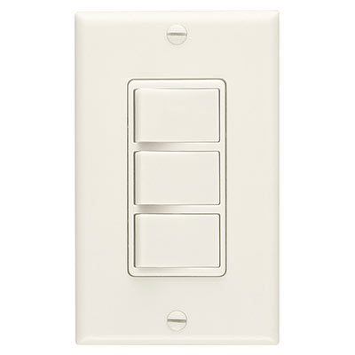 66v Three-function Control, Fits Single Gang Opening - Ivory