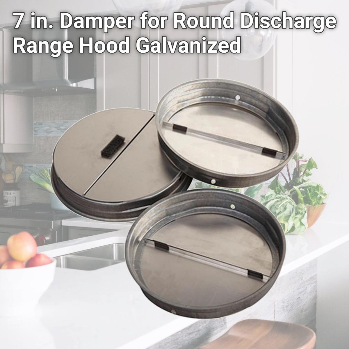 Picture of Broan-Nutone BP87Q 7 in. Damper for Round Discharge Range Hood, Galvanized