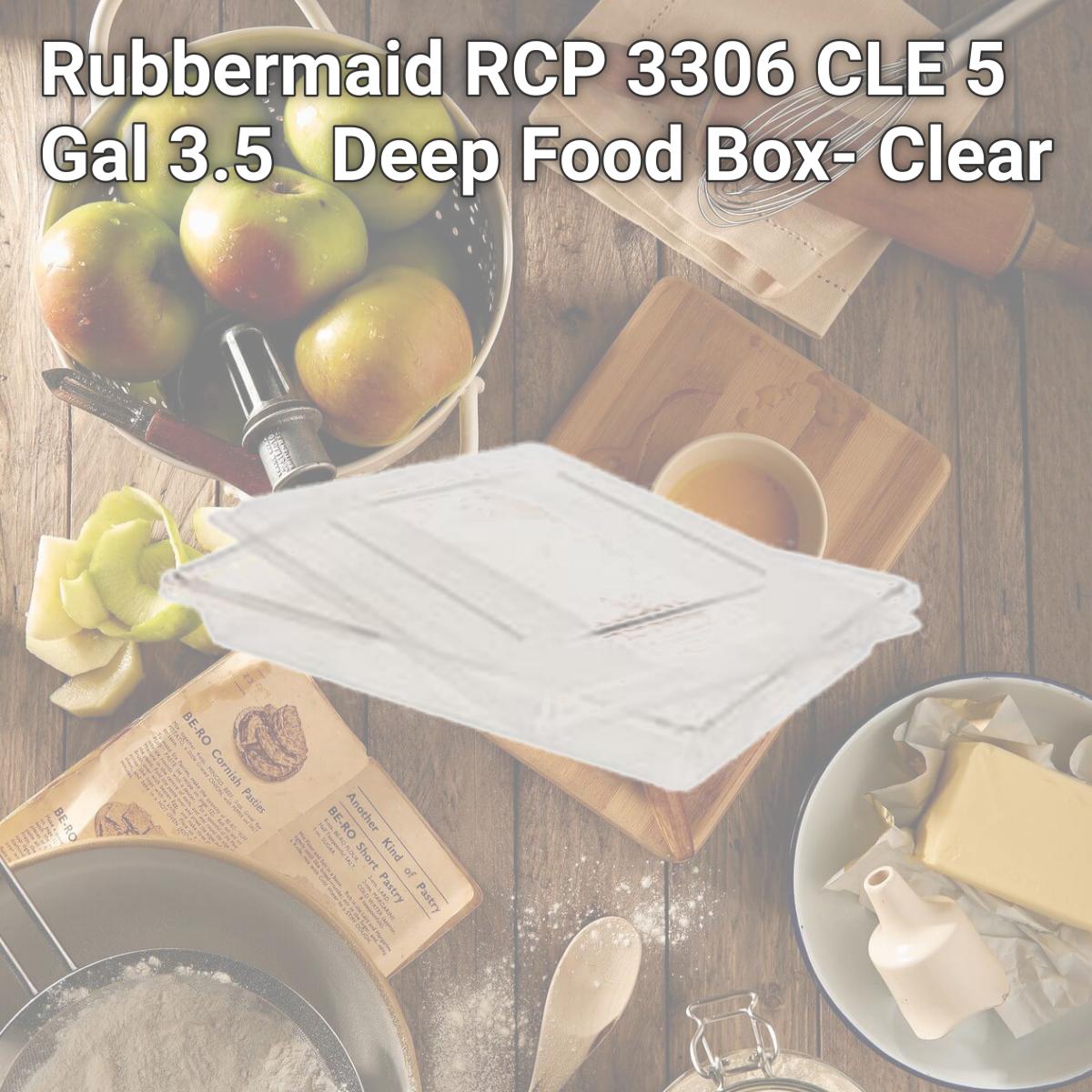 Picture of Rubbermaid RCP 3306 CLE 5 Gal 3.5   Deep Food Box- Clear