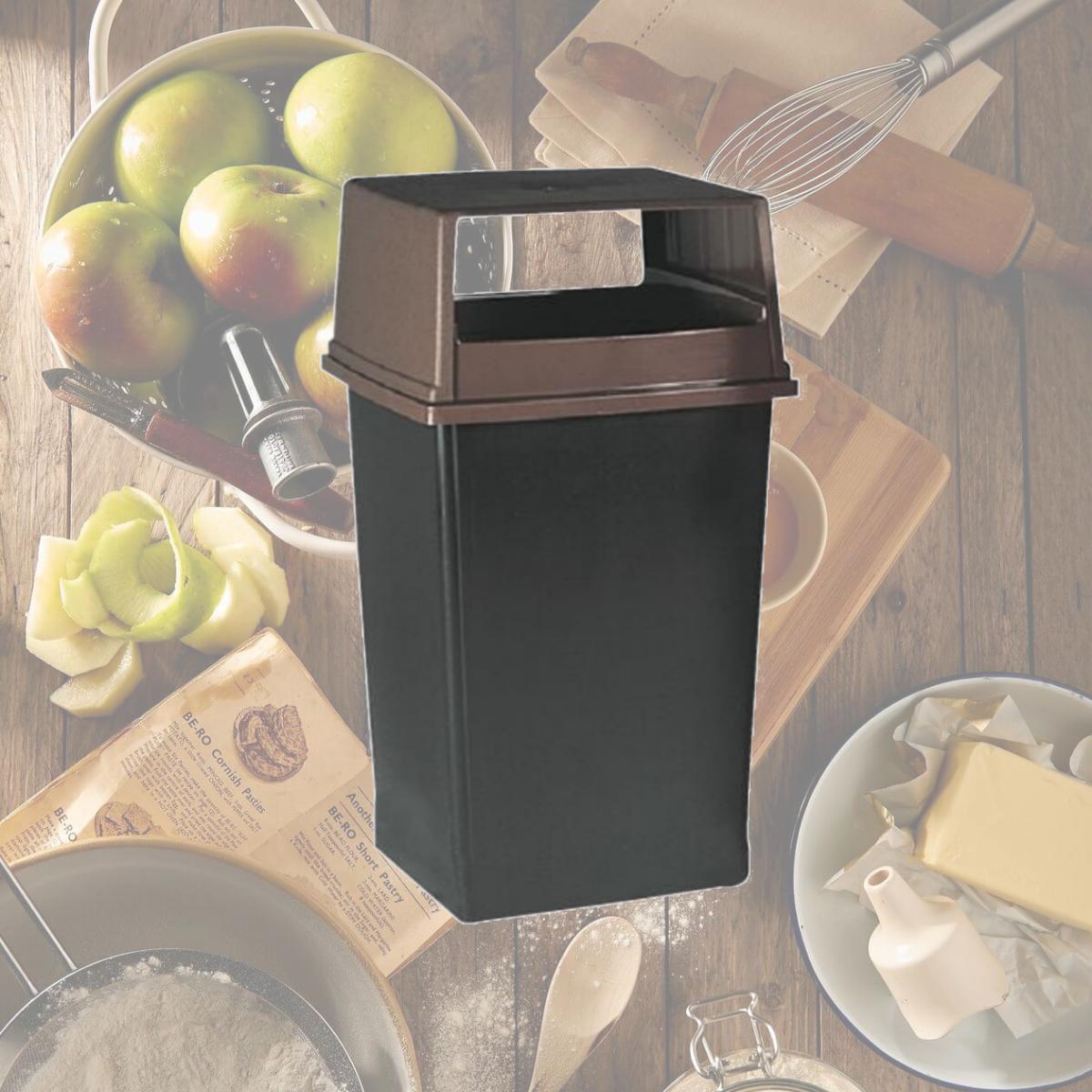 Picture of Rubbermaid Commercial Products RCP 256B BRO Glutton Hi-Traffic Waste Containers - Brown