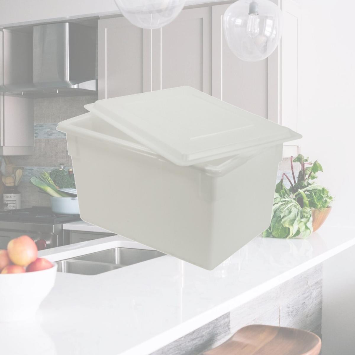 Picture of Rubbermaid Commercial Products RCP 3302 CLE Lid 18X24 Fits RCP3306- RCP3308- RCP3300- RCP 3301 - Clear