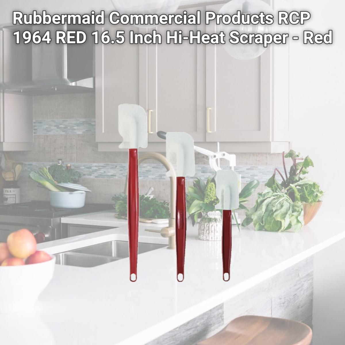 Picture of Rubbermaid Commercial Products RCP 1964 RED 16.5 Inch Hi-Heat Scraper - Red
