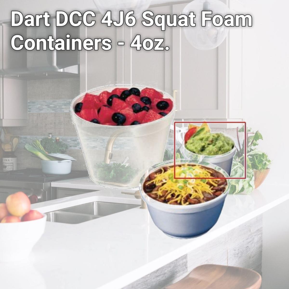 Picture of Dart DCC 4J6 Squat Foam Containers - 4oz.