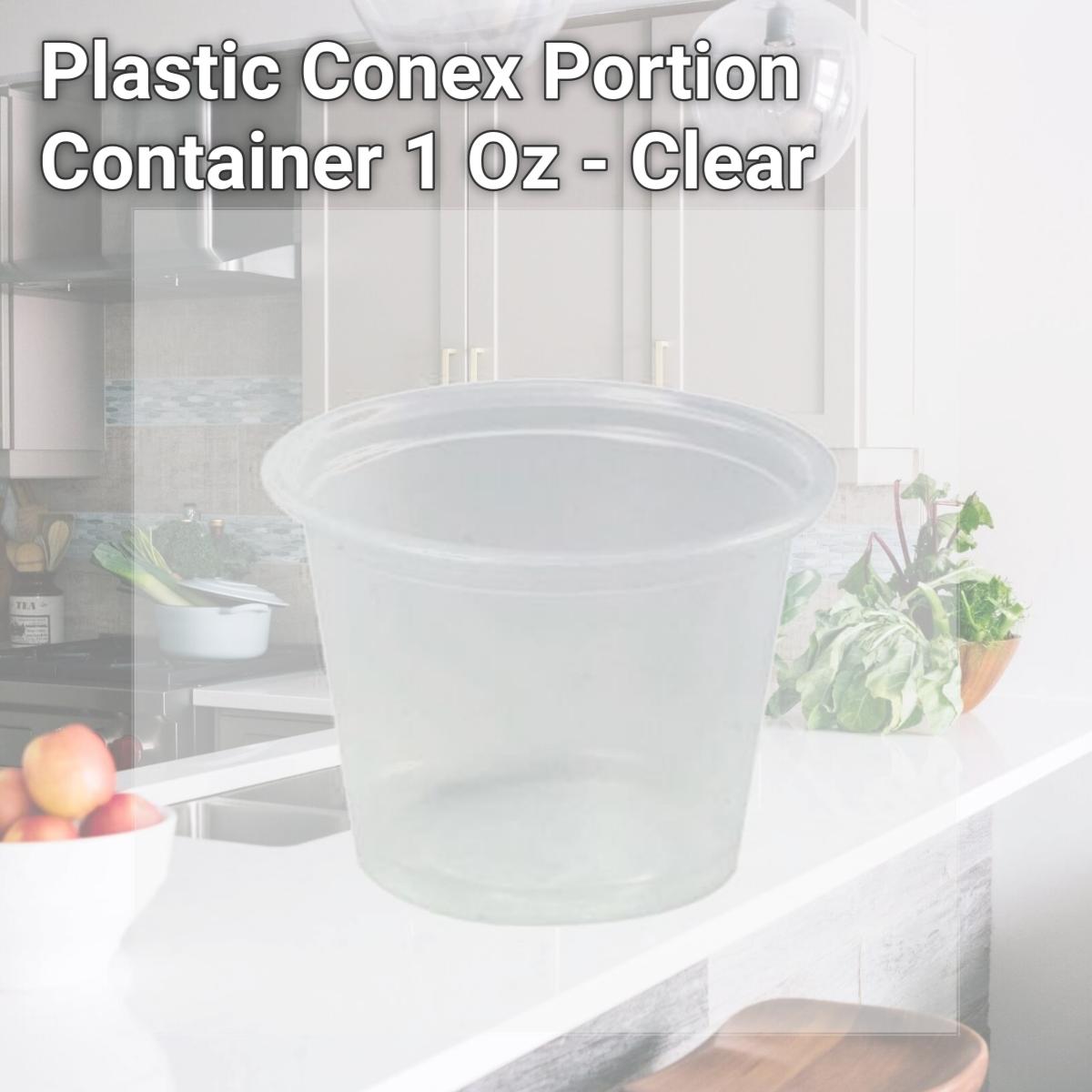 Picture of Dart DCC 100PC Plastic Conex Portion Container 1 Oz - Clear
