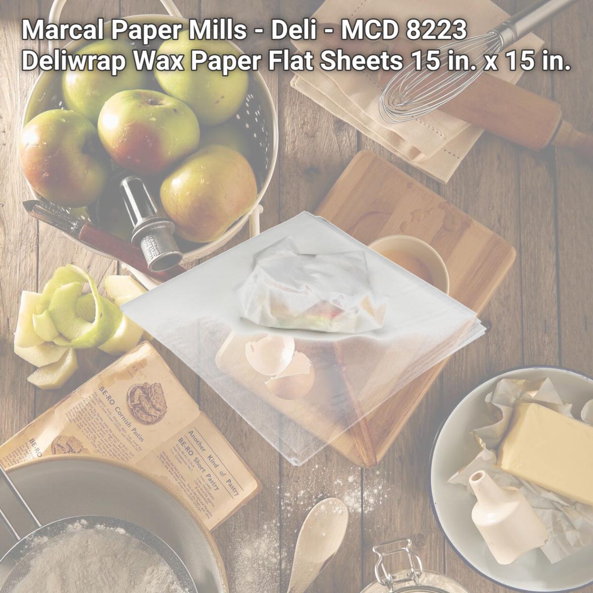 Picture of Marcal Paper Mills - Deli - MCD 8223 Deliwrap Wax Paper Flat Sheets 15 in. x 15 in.