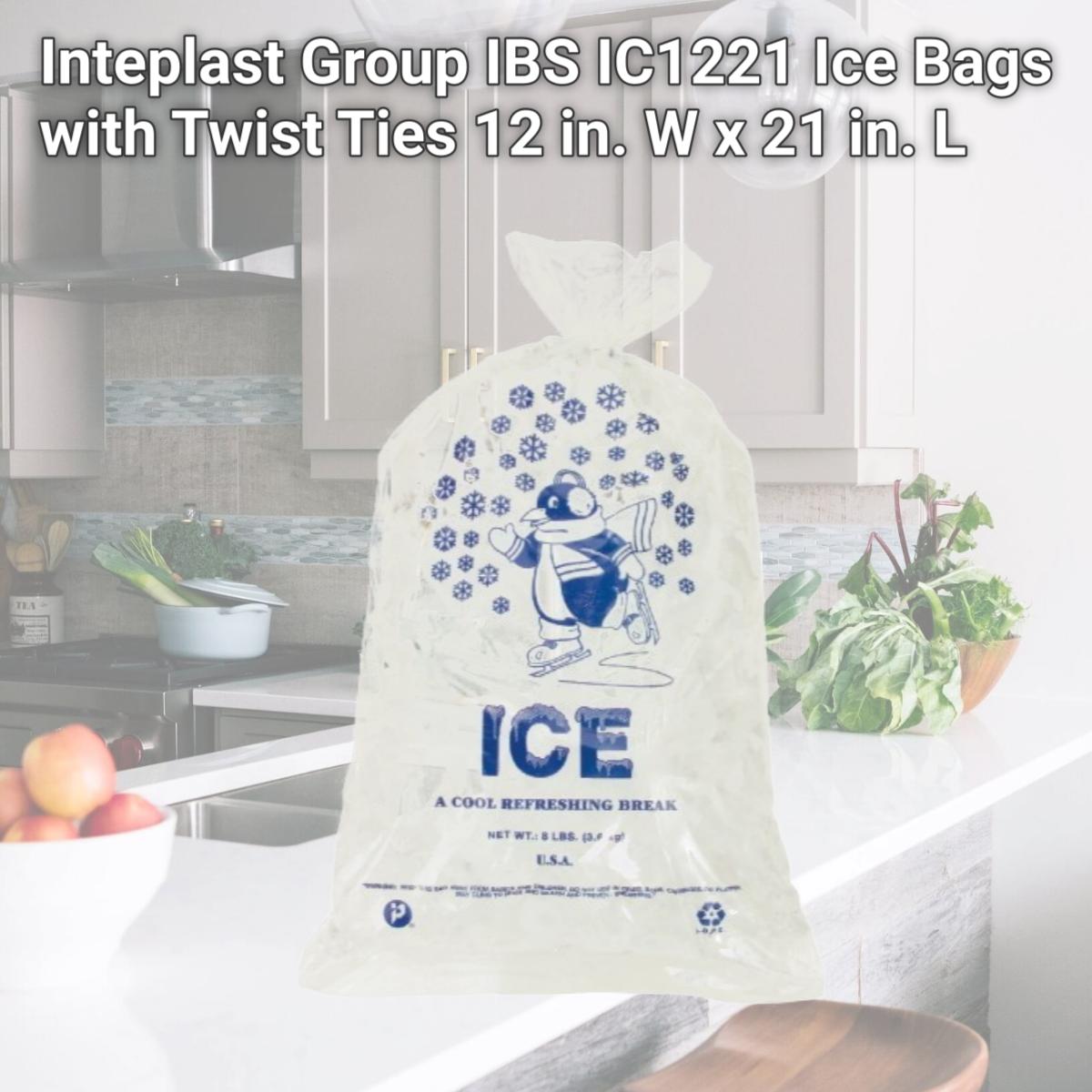 Picture of Inteplast Group IBS IC1221 Ice Bags with Twist Ties 12 in. W x 21 in. L