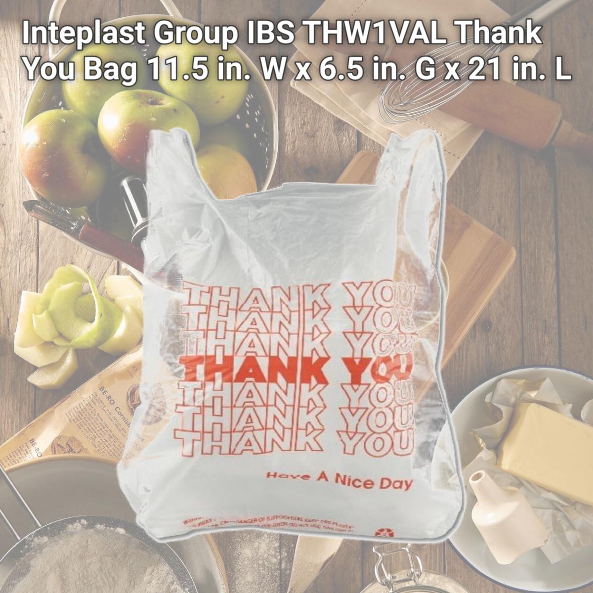 Picture of Inteplast Group IBS THW1VAL Thank You Bag 11.5 in. W x 6.5 in. G x 21 in. L