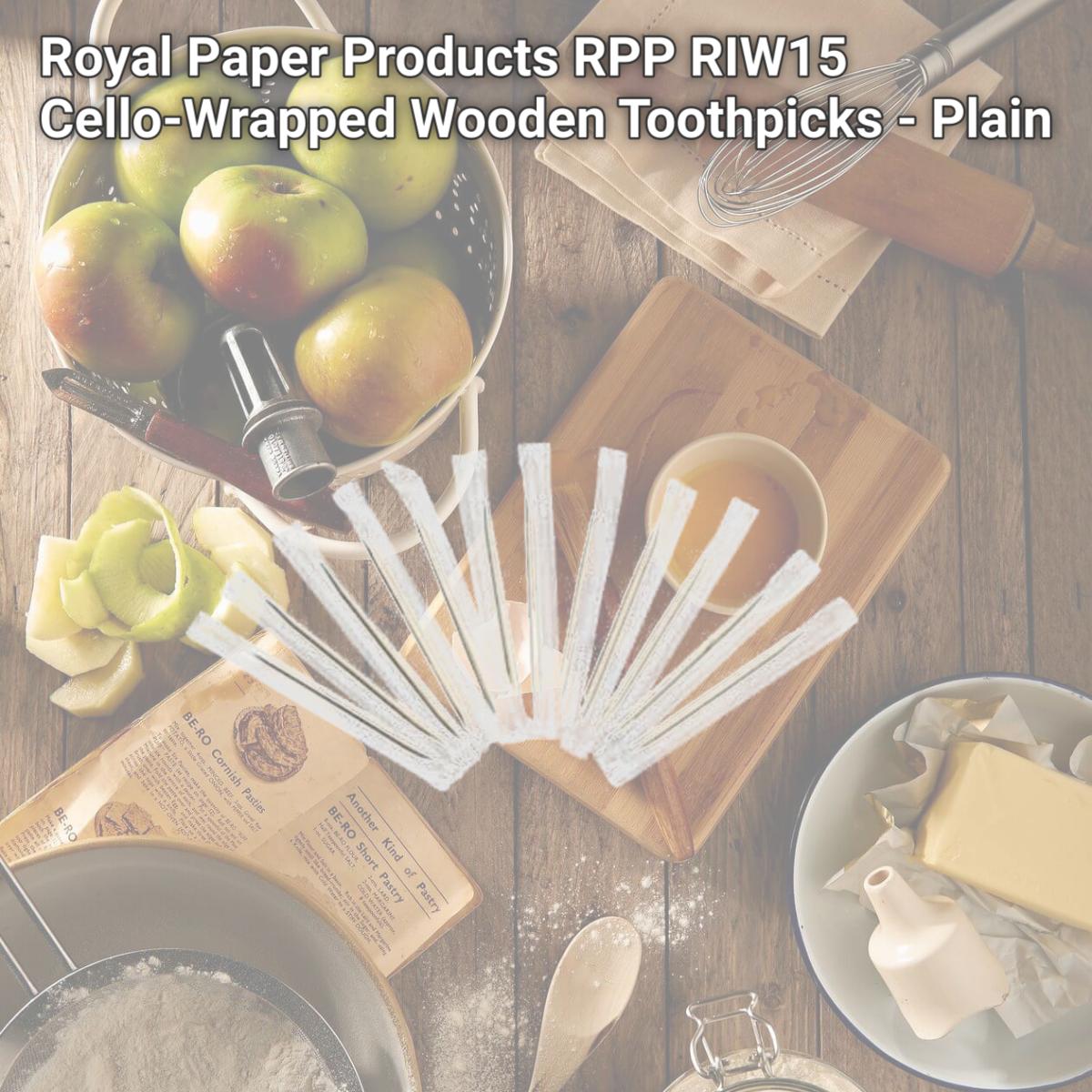 Picture of Royal Paper Products RPP RIW15 Cello-Wrapped Wooden Toothpicks - Plain