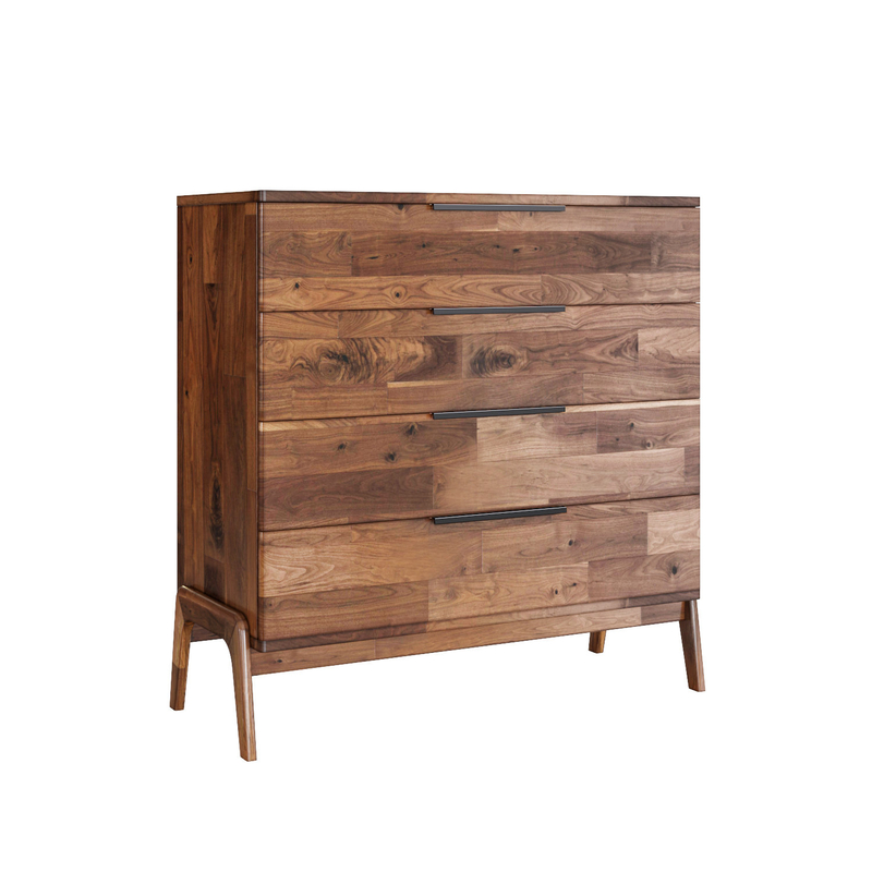REM004 Remix 4 Drawer Chest, Black - 39.4 x 17.7 x 41.3 in.