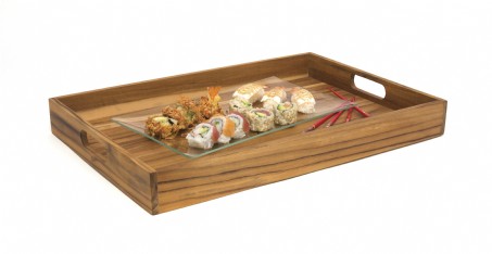 7265 Large Teak Carving Board With Cut Out Handles