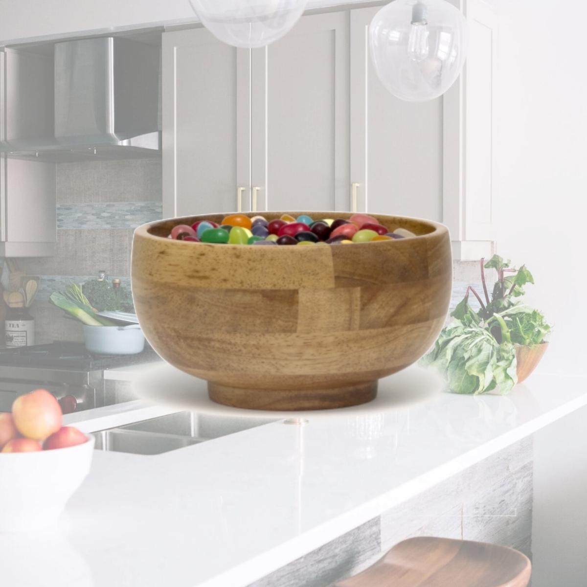 Picture of 'Lipper International 323-4 Oak Finished Footed Rice Bowl, Small