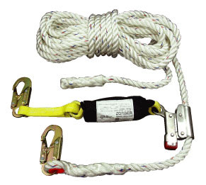 49902 Cp Plus Lifeline 50 Ft. Attached Rope Grab & 2 Ft. Web Zorber