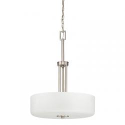 F17027-80 3-light Somes Bowl Pendant With Linen Glass
