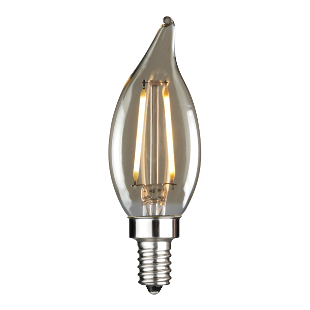 L7580-2 Led Nostalgia Candelabra Flame Tip Filament Chandelier Light Bulb