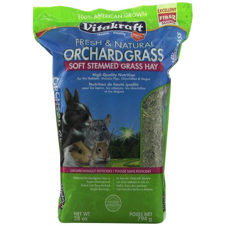 V34540 28 Oz Fresh & Natural Orchard Grass - Soft Stemmed Grass Hay