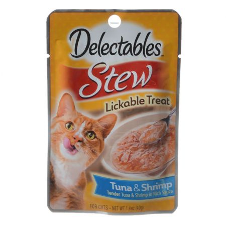 Hartz 15230 1.4 Oz Delectables Stew Lickable Cat Treats - Tuna & Shrimp