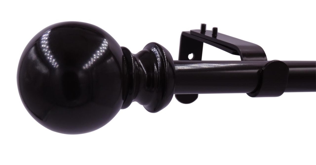 32-1032-8orb 72-144 In. Adjustable Single Curtain Rod With Decorative Finals, Oil Rubbed Bronze