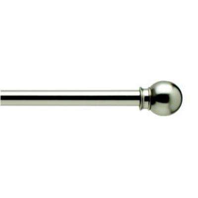 32-lwf1008-1bn 28-48 In. Plated Brushed Nickell Finish Single Rod Window Hardware With Scrollwork Resin Finial No.1
