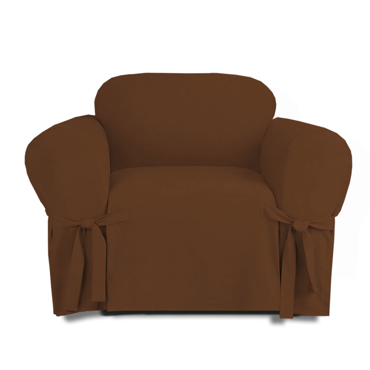 Sc406707 Microsuede Slip Furniture Protector For Chair, Brown