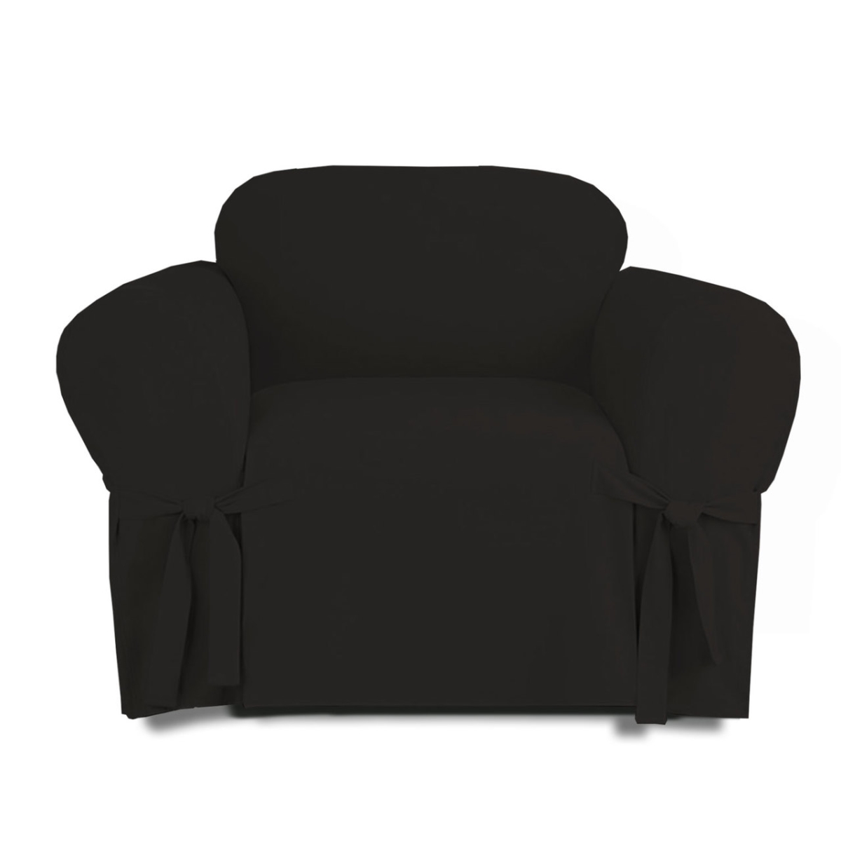 Sc406714 Microsuede Slip Furniture Protector For Chair, Black