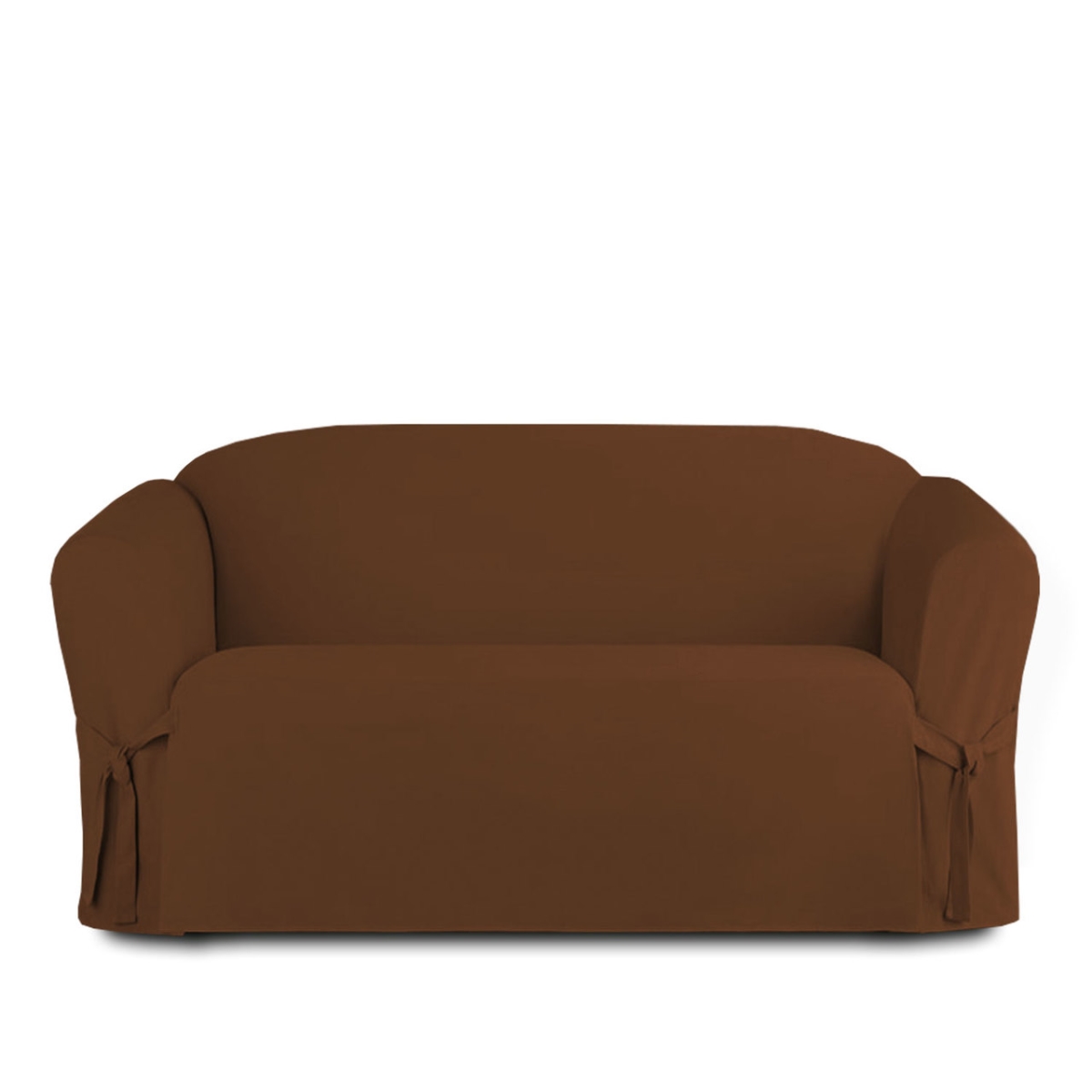 Sc406752 Microsuede Slip Furniture Protector For Loveseat, Brown