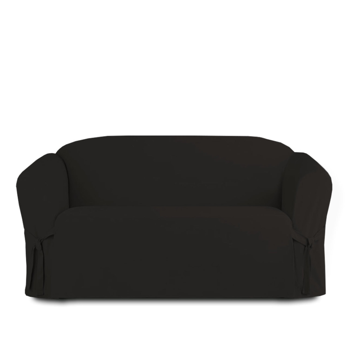 Sc406769 Microsuede Slip Furniture Protector For Loveseat, Black
