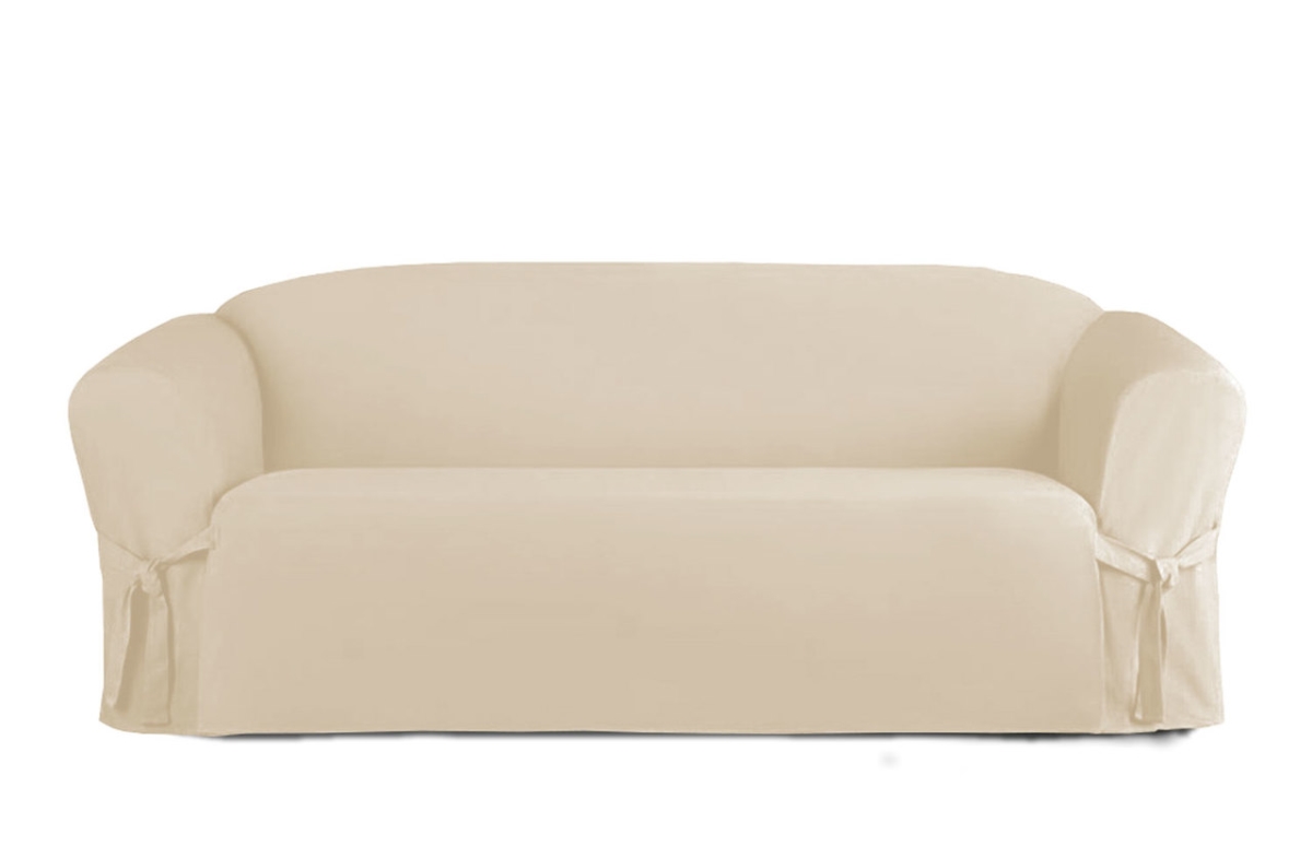 Sc406820 Microsuede Slip Furniture Protector For Sofa, Beige