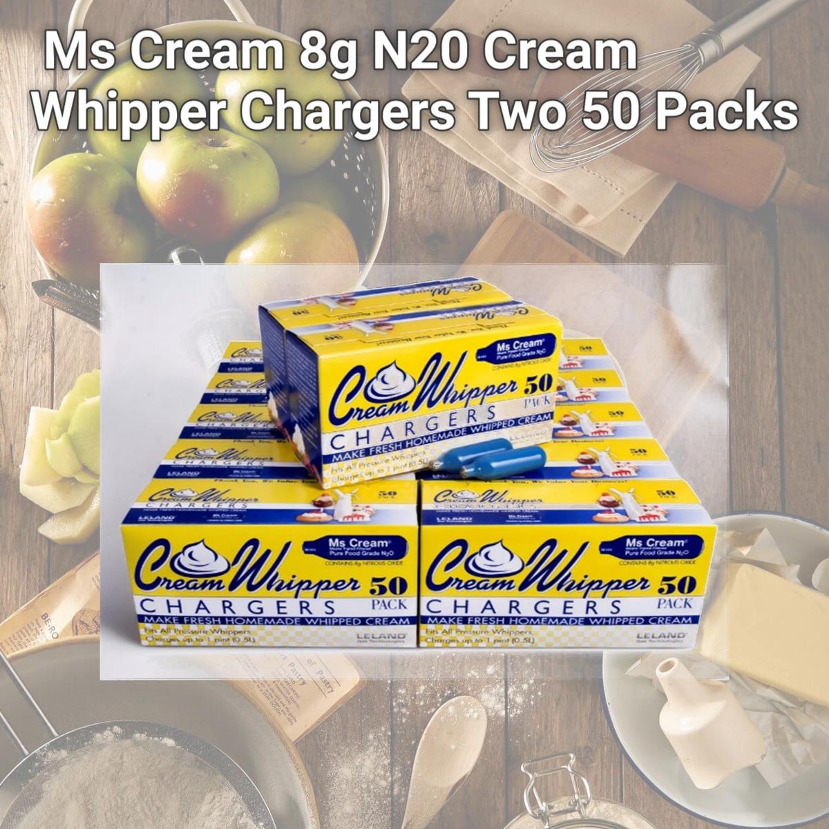Picture of Leland Ms Cream 8g N20 Cream Whipper Chargers Two 50 Packs