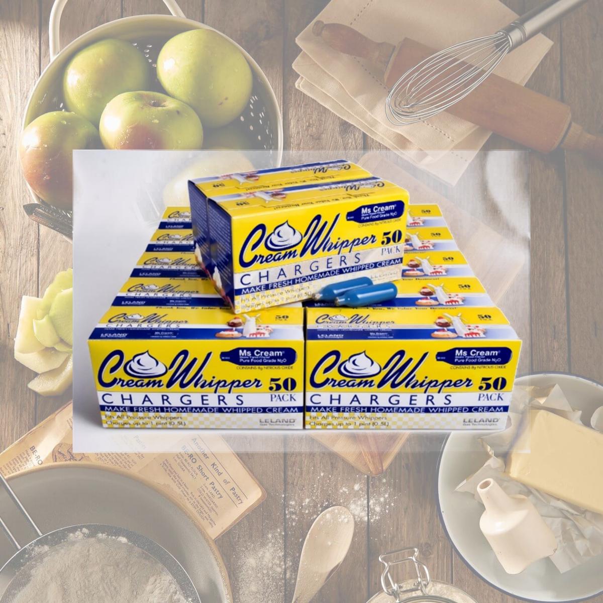 Picture of Leland Ms Cream 8g N20 Cream Whipper Chargers Two 50 Packs