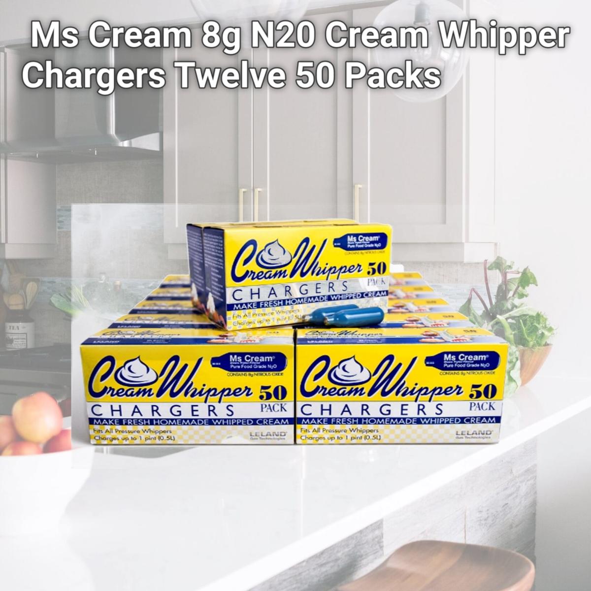 Picture of Leland Ms Cream 8g N20 Cream Whipper Chargers Twelve 50 Packs
