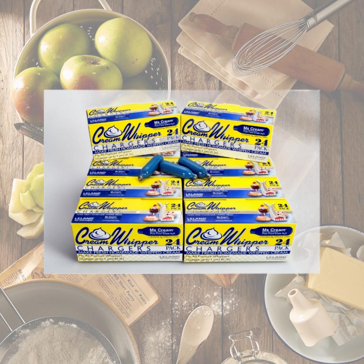 Picture of Leland Ms Cream 8g N20 Cream Whipper Chargers Ten 24 Packs