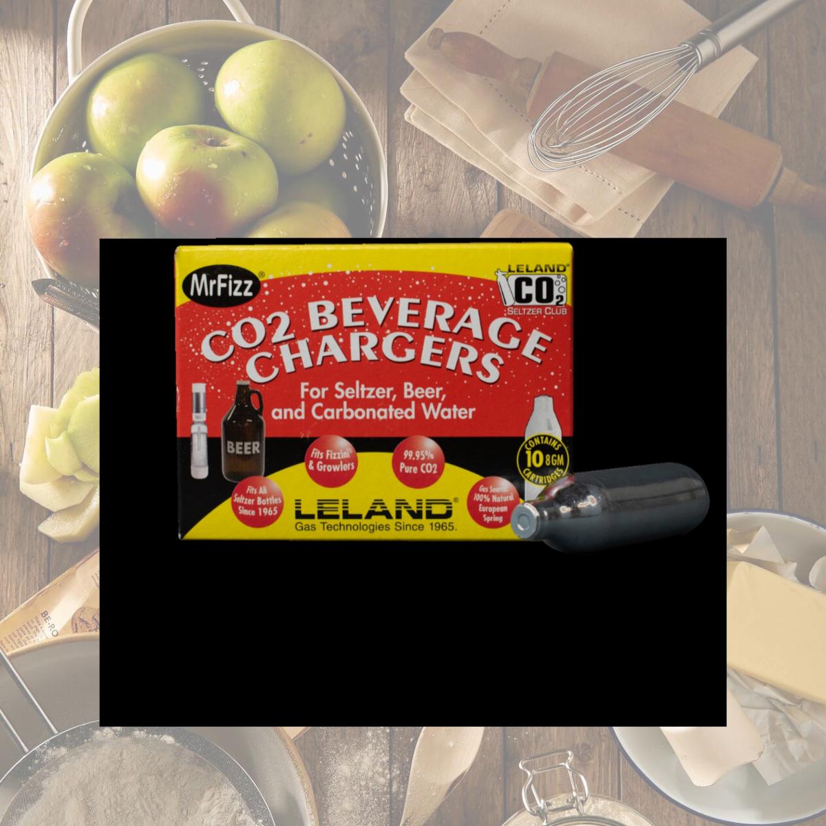 Picture of Leland 30407-6 8 g Mr. Fizz Seltzer Charger Cartridges, 10 Pack per Box