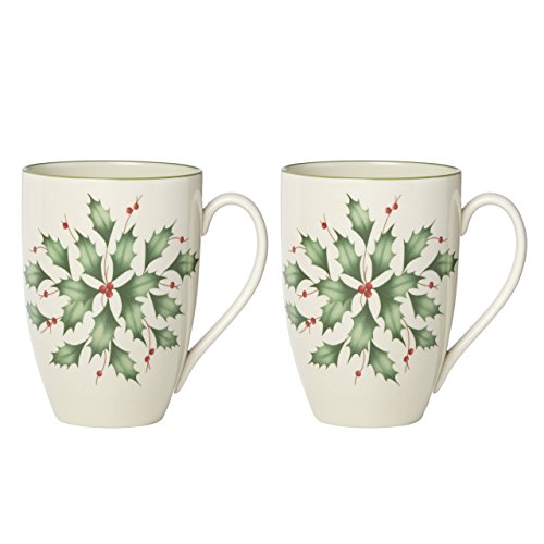 870002 Holiday Dinnerware Holly Mug Set - 2 Piece