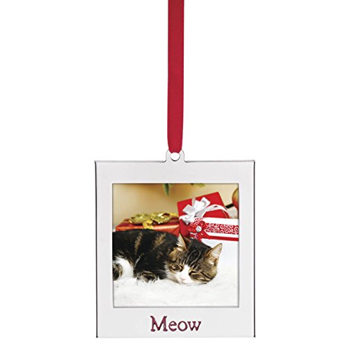 870948 Silverplate Frame Charm, Red Meow - 3.25