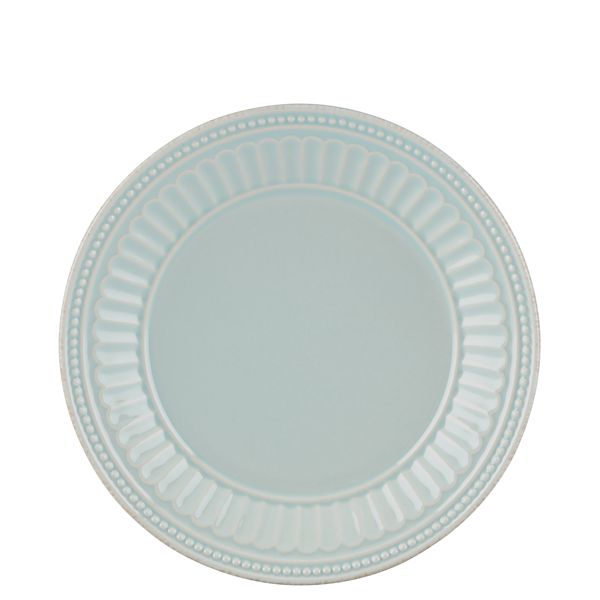 855561 8 In. French Perle Groove Ice Blue Dessert Plate