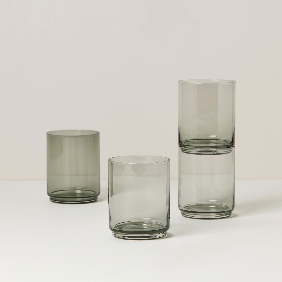 894273 Tuscany Stackable Tall Smoke Glasses - Set of 4