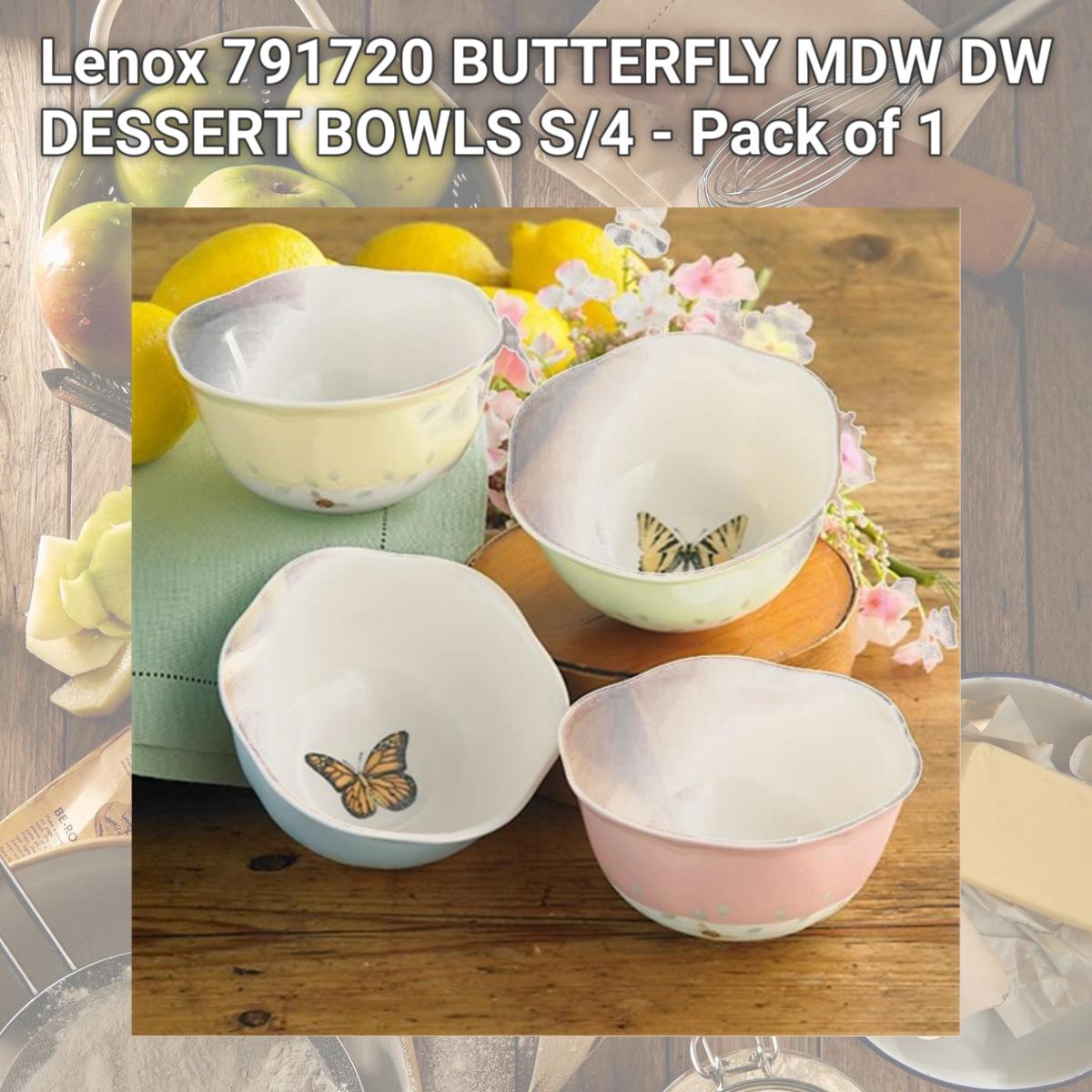Picture of Lenox 791720 BUTTERFLY MDW DW DESSERT BOWLS S/4 - Pack of 1
