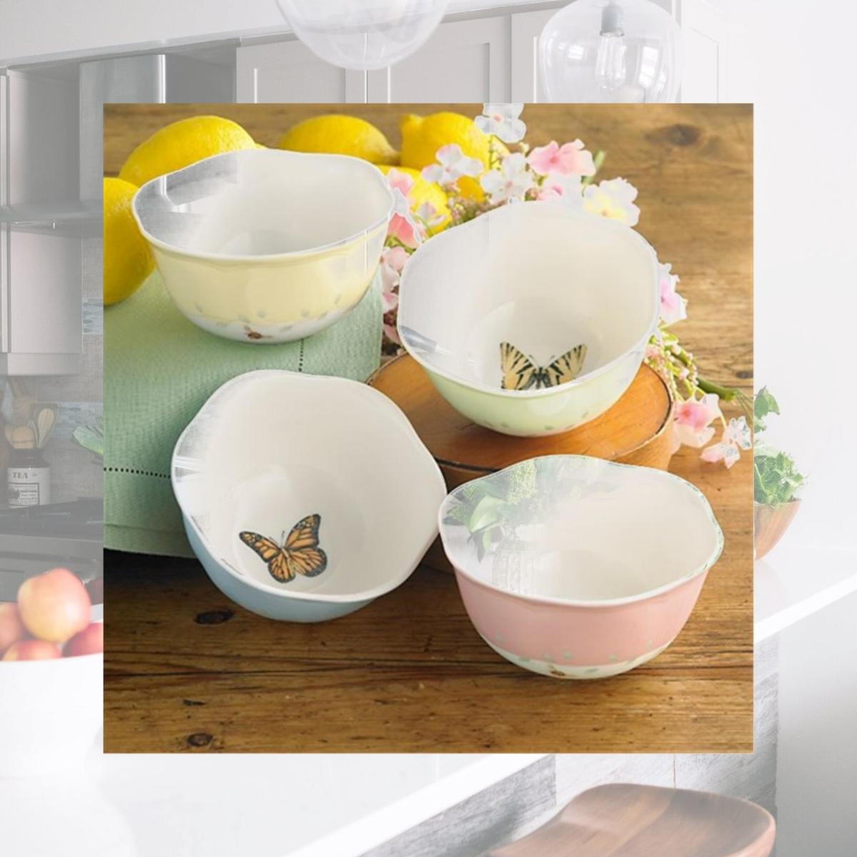 Picture of Lenox 791720 BUTTERFLY MDW DW DESSERT BOWLS S/4 - Pack of 1