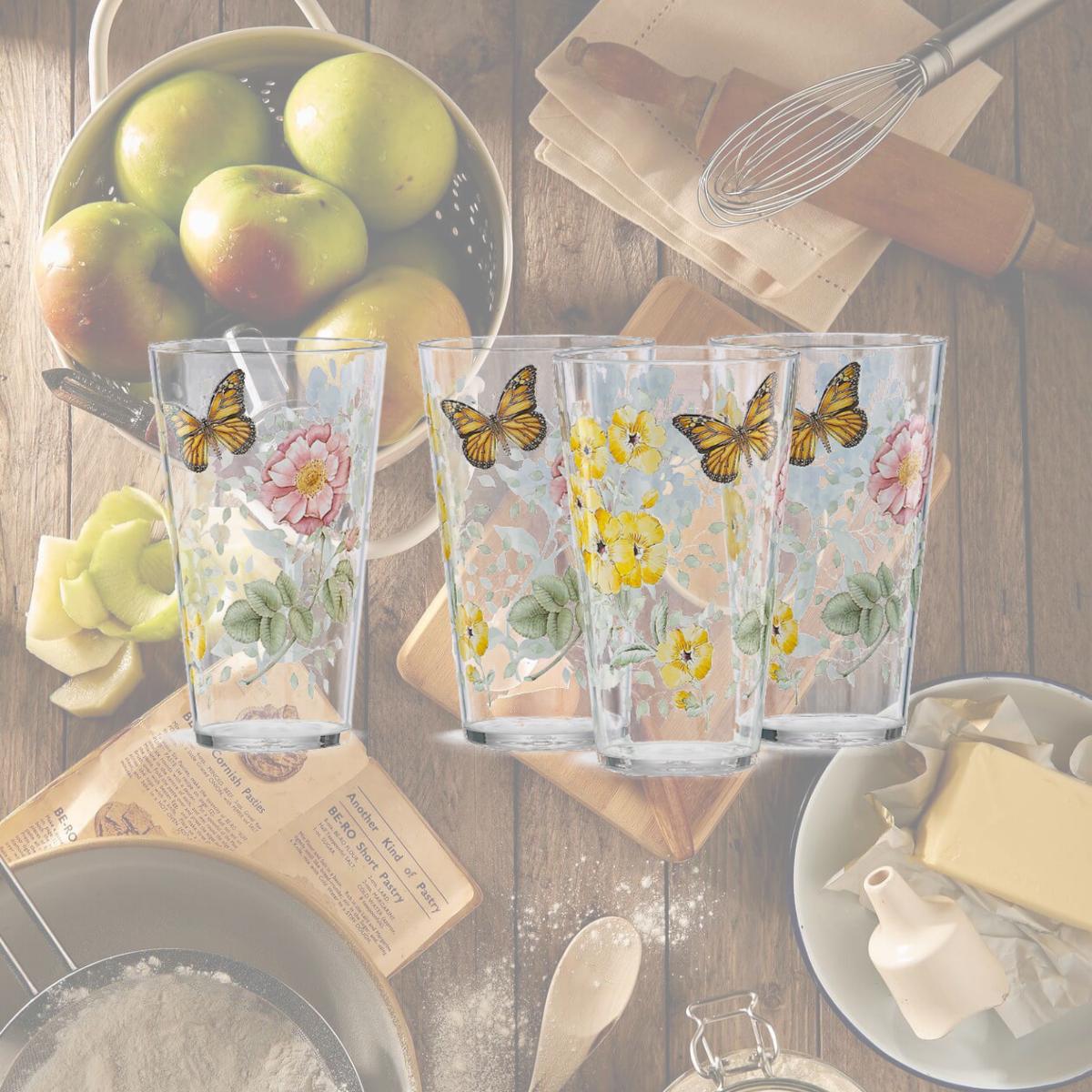 Picture of Lenox 866239 Butterfly Meadow Dinnerware Acrylic Highball Glass Set, 24 oz - 4 Piece