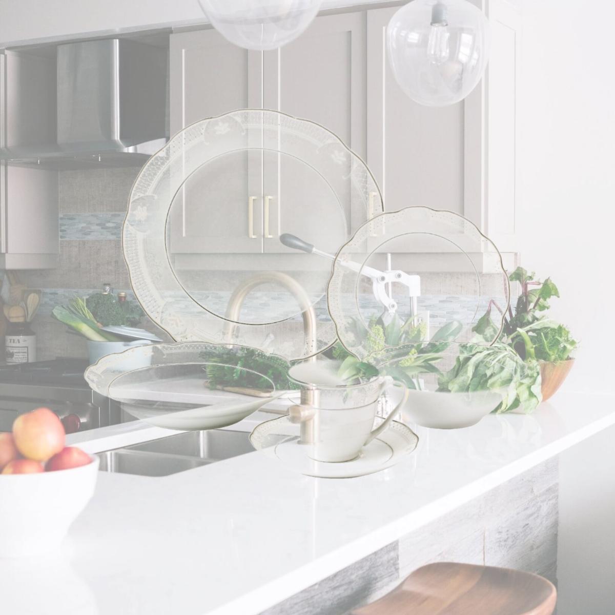 Picture of Lorenzo Import LH435 24 Piece Wavy Dinnerware & Porcelain - Service for 4 - Atara