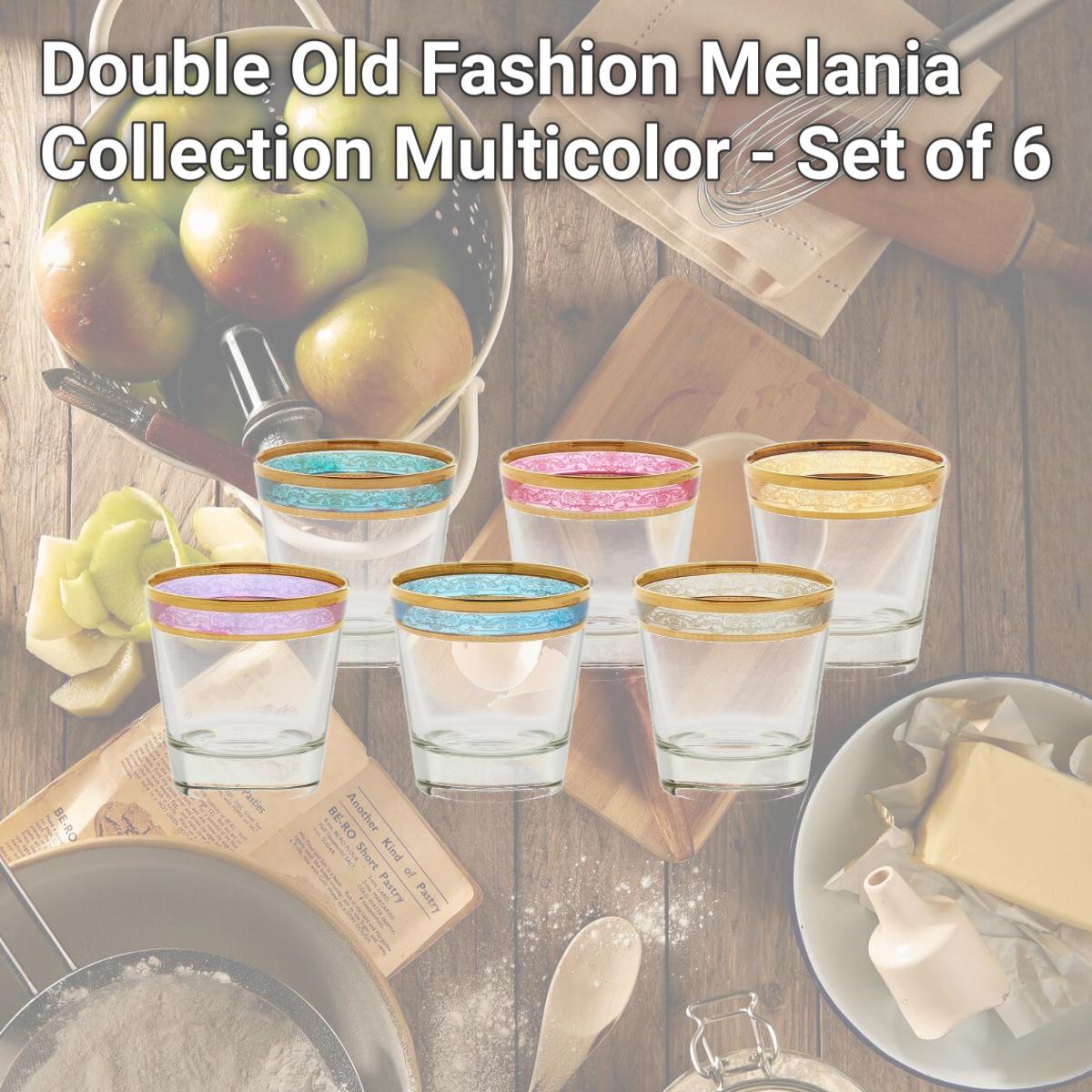 Picture of Lorenzo Import 9429 Double Old Fashion Melania Collection Multicolor - Set of 6