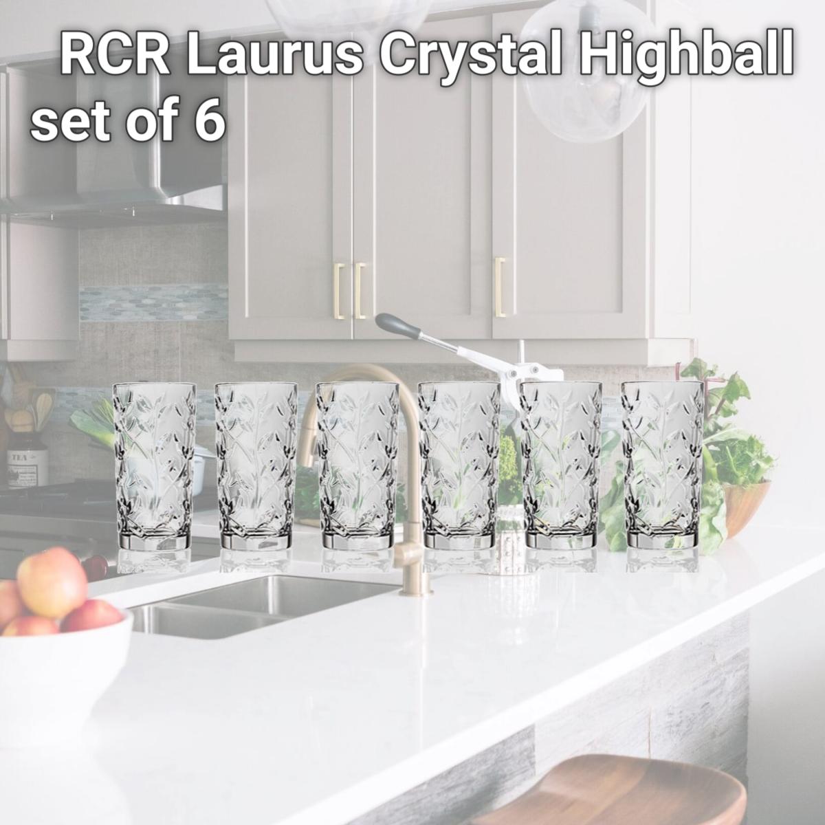 Picture of Lorenzo Import 243070 RCR Laurus Crystal Highball set of 6