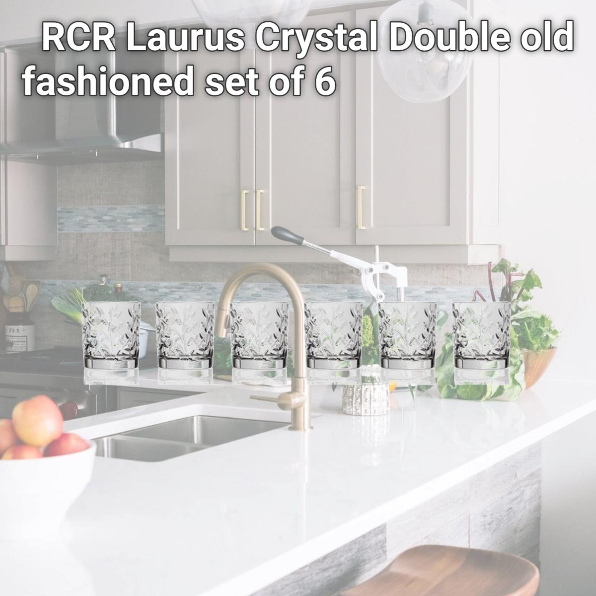 Picture of Lorenzo Import 243080 RCR Laurus Crystal Double old fashioned set of 6