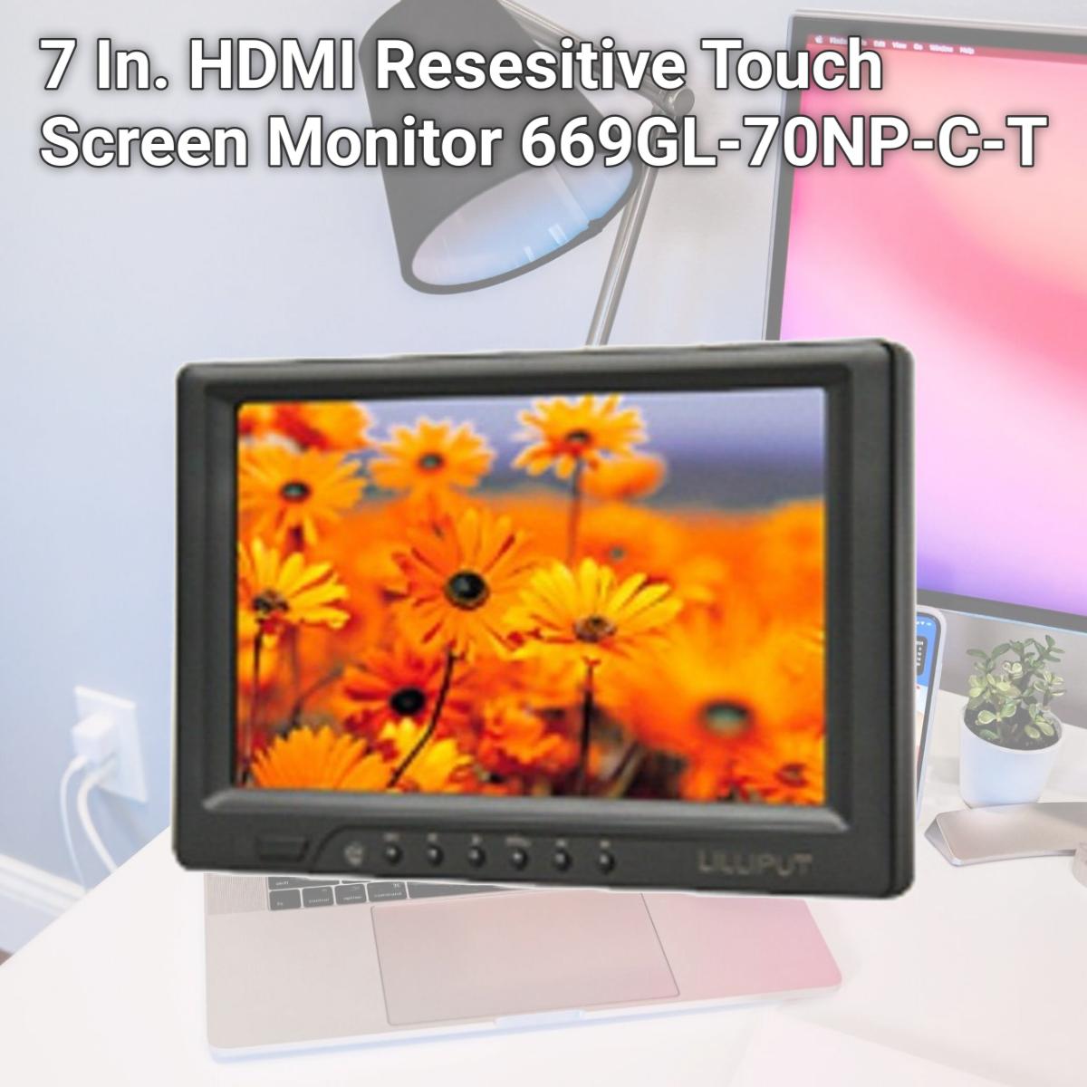 Picture of Lilliput 669T001 7 In. HDMI Resesitive Touch Screen Monitor 669GL-70NP-C-T