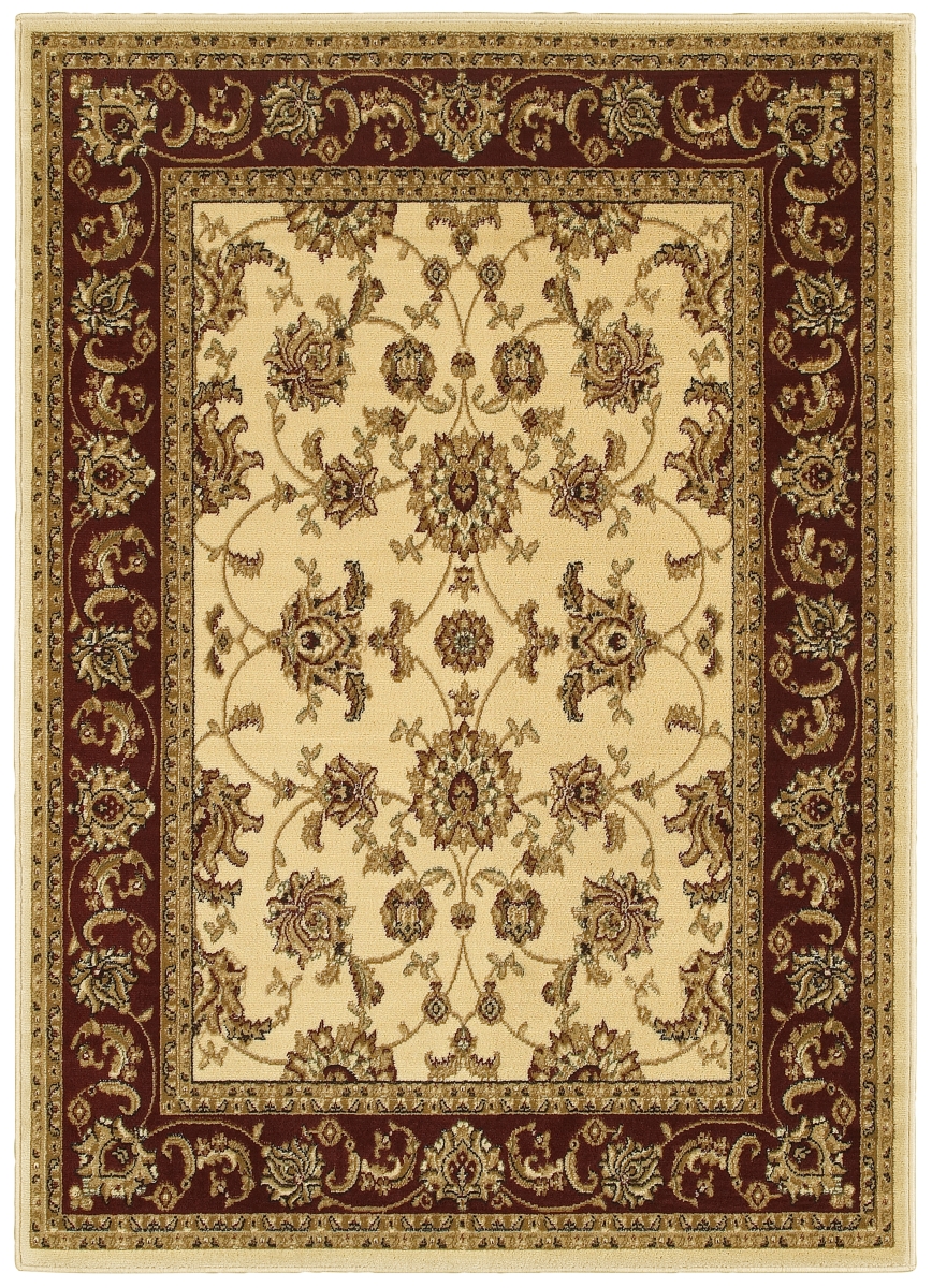 7 Ft. 9 In. X 9 Ft. 5 In. Grace Rectangle Area Rug, Ivory & Red