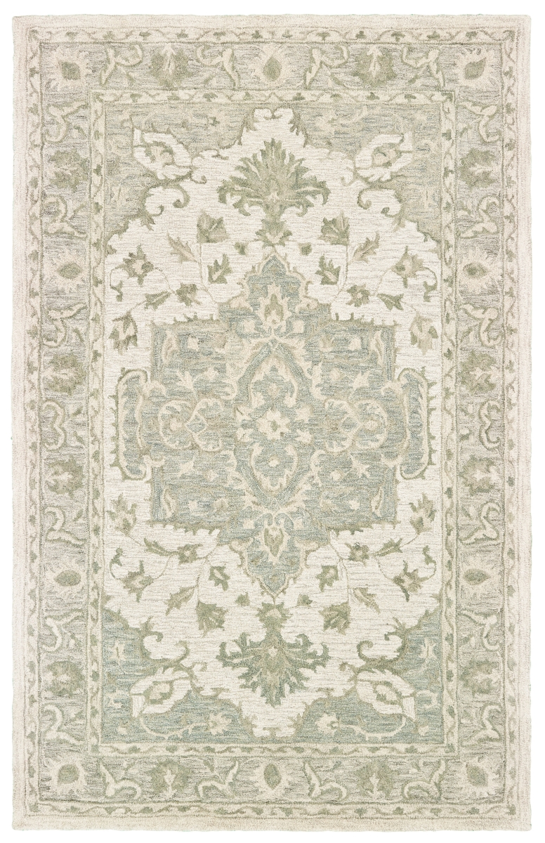 Modtr81289sgg80a0 Modern Traditions Indoor Area Rug, Sea Green & Gray - 8 X 10 Ft.